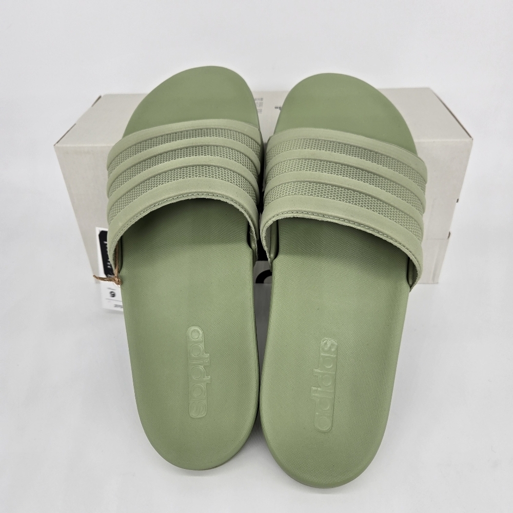 New adidas Adilette Comfort Slides Tent Green Men's Shoes Size 10 - Picture 5 of 8